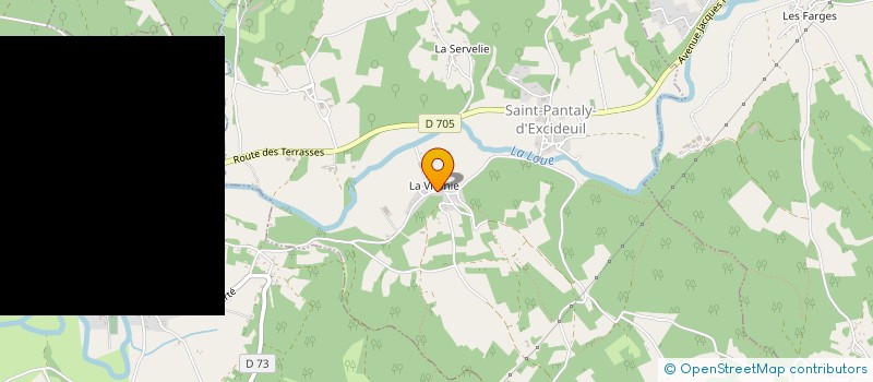 localisation de l'entreprise MADAME JEANNE CLUZEAU  SAINT PANTALY D EXCIDEUIL