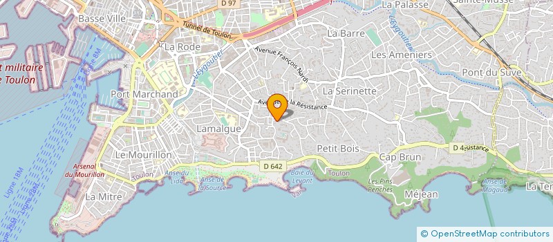 localisation de l'entreprise MADAME JEANNE COLLIN à TOULON