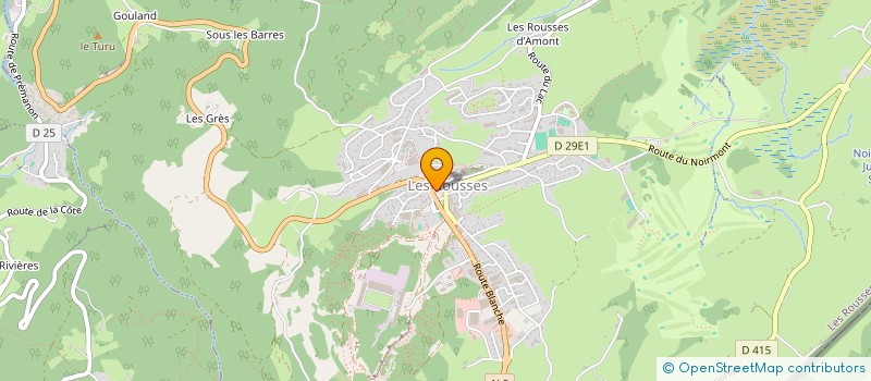 localisation de l'entreprise MADAME JEANNE CRETIN  LES ROUSSES