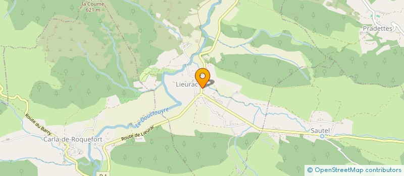 localisation de l'entreprise MADAME JEANNE CURALLUCCI DE PERETTI à LIEURAC