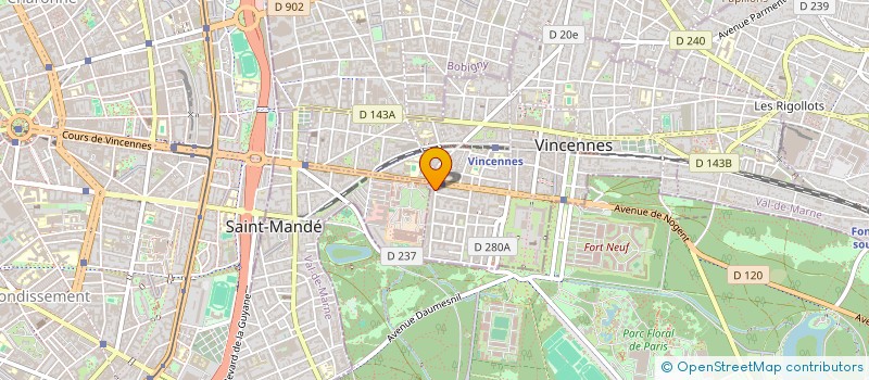 localisation de l'entreprise MADAME JEANNE DANGUY à VINCENNES