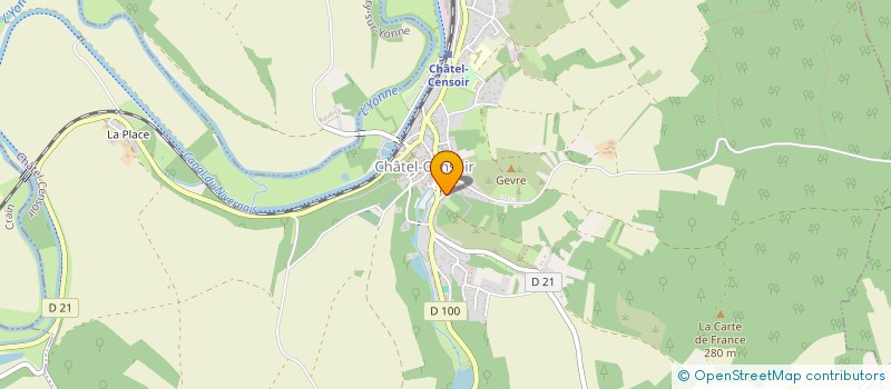 localisation de l'entreprise MADAME JEANNE DECAUX  CHATEL-CENSOIR