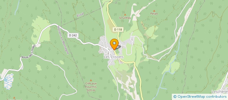 localisation de l'entreprise MADAME JEANNE DECERTAINES  LES CROZETS