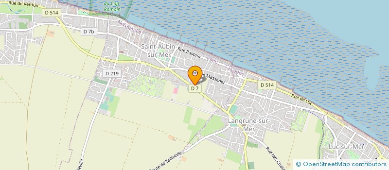 localisation de l'entreprise MADAME JEANNE DERENDINGER  SAINT-AUBIN-SUR-MER