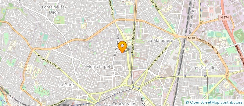 localisation de l'entreprise MADAME JEANNE DESCHAMPS à DIJON