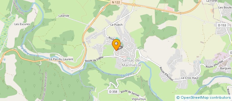 localisation de l'entreprise MADAME JEANNE DOMINIQUE DOUET à SANSAC-DE-MARMIESSE