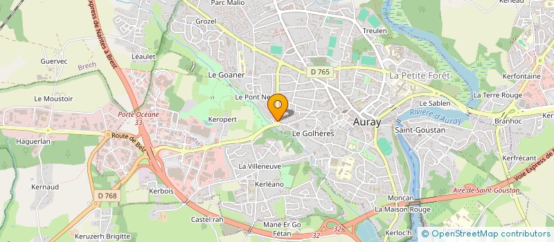 localisation de l'entreprise MADAME JEANNE DUVERGER à AURAY
