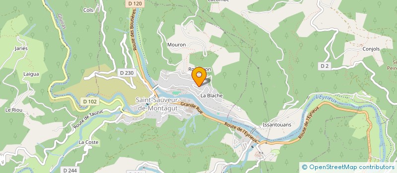 localisation de l'entreprise MADAME JEANNE FAGUIER  SAINT-SAUVEUR-DE-MONTAGUT