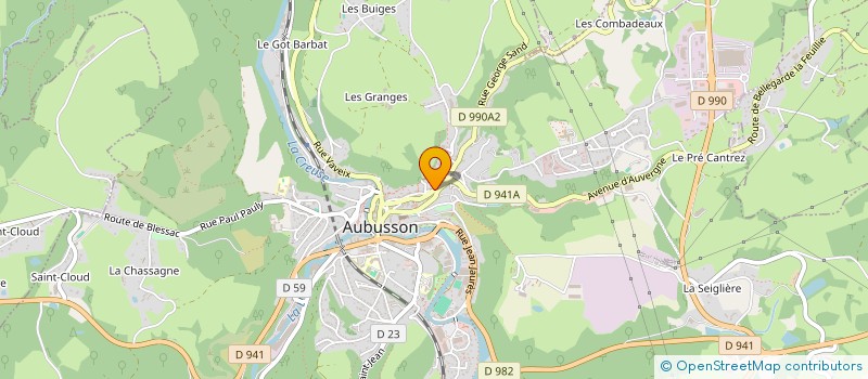 localisation de l'entreprise MADAME JEANNE FAUCHIER à AUBUSSON