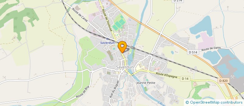 localisation de l'entreprise MADAME JEANNE FAURE à SAVERDUN
