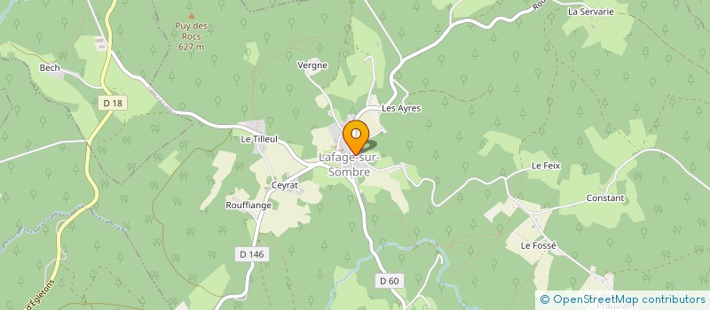 localisation de l'entreprise MADAME JEANNE FERCHAUD  LAFAGE-SUR-SOMBRE