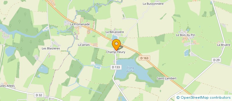 localisation de l'entreprise MADAME JEANNE FOUGERE à LE PIN
