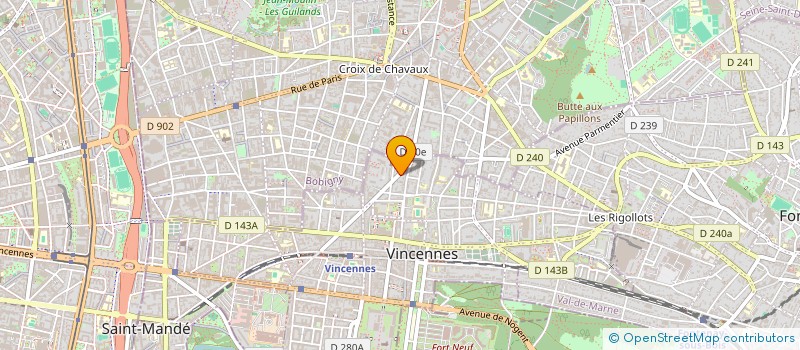 localisation de l'entreprise MADAME JEANNE GABIN à VINCENNES