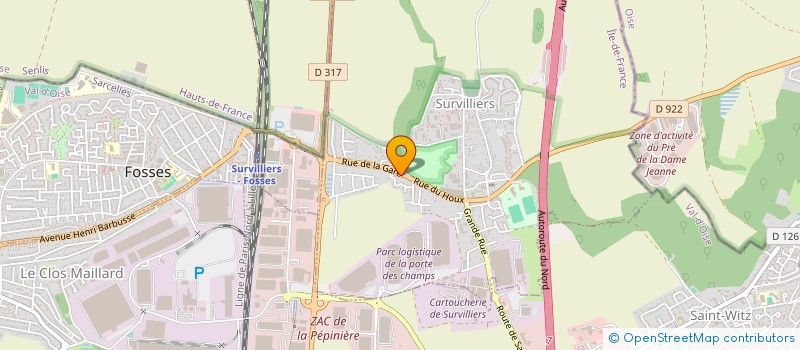 localisation de l'entreprise MADAME JEANNE GARCIA  SURVILLIERS