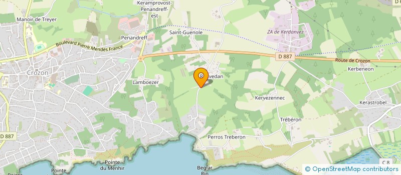 localisation de l'entreprise MADAME JEANNE GELEBART à CROZON
