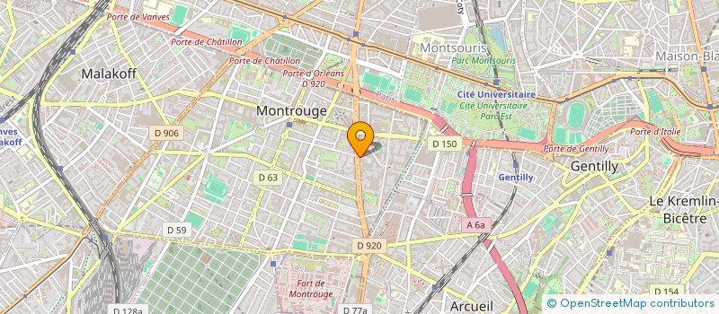 localisation de l'entreprise MADAME JEANNE GILLE  MONTROUGE