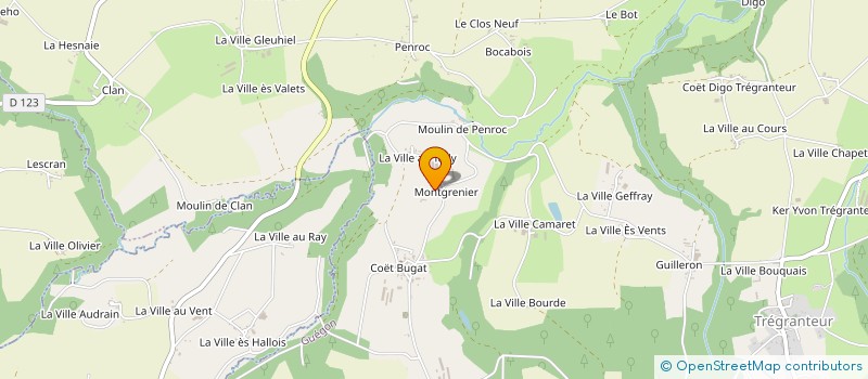 localisation de l'entreprise MADAME JEANNE GILLET  GUEGON