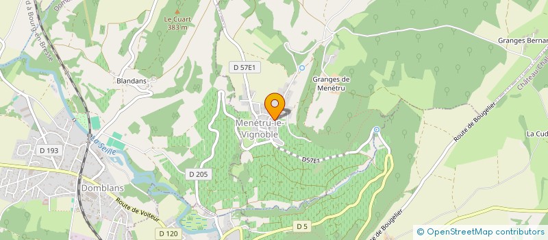 localisation de l'entreprise MADAME JEANNE GRANDVAUX  BAUME-LES-MESSIEURS