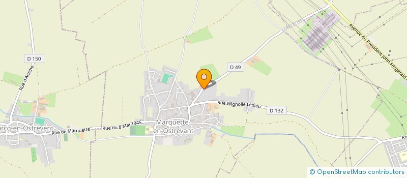 localisation de l'entreprise MADAME JEANNE GRIVILLERS  MARQUETTE-EN-OSTREVANT