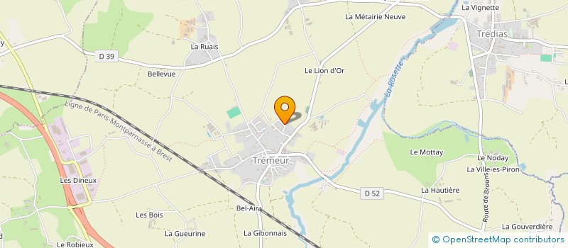 localisation de l'entreprise MADAME JEANNE GUEGANNO  TREMEUR