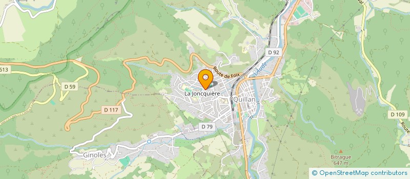 localisation de l'entreprise MADAME JEANNE GUILLON à QUILLAN