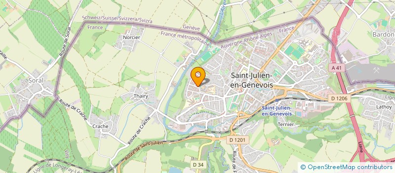 localisation de l'entreprise MADAME JEANNE HUGUET  SAINT-JULIEN-EN-GENEVOIS