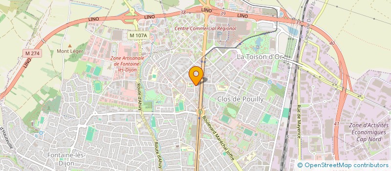 localisation de l'entreprise MADAME JEANNE JACQUET à DIJON