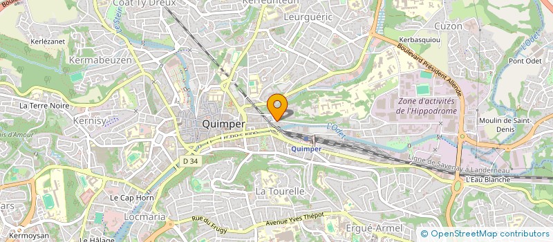 localisation de l'entreprise MADAME JEANNE JAOUEN  QUIMPER