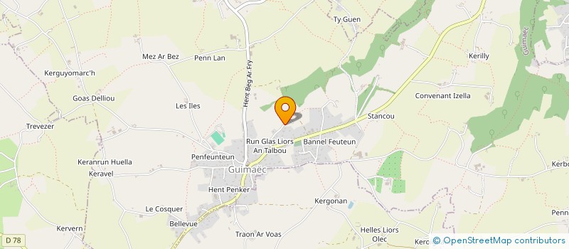 localisation de l'entreprise MADAME JEANNE KERISIT  GUIMAEC
