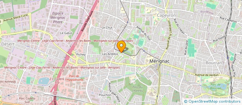 localisation de l'entreprise MADAME JEANNE LABECOT  MERIGNAC