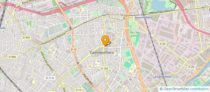 localisation de l'entreprise MADAME JEANNE LECHEMOLLE à GENNEVILLIERS