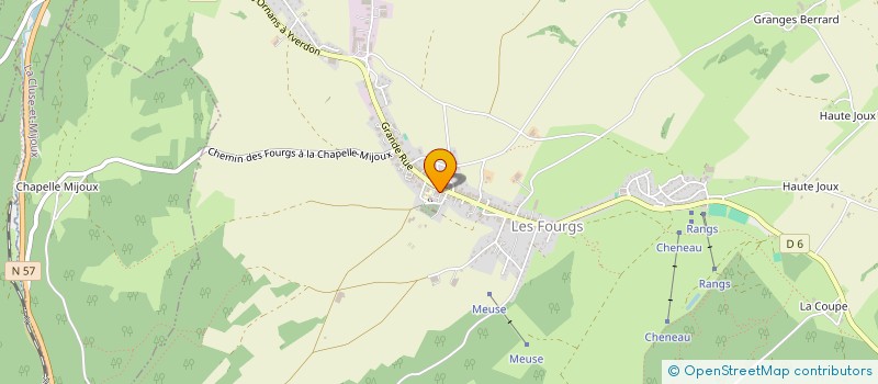 localisation de l'entreprise MADAME JEANNE LIVET  LES FOURGS