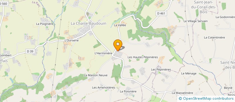 localisation de l'entreprise MADAME JEANNE MAINCENT à LA CHAISE-BAUDOUIN