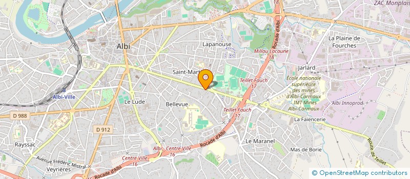 localisation de l'entreprise MADAME JEANNE MAJOU à ALBI