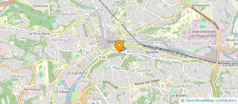 localisation de l'entreprise MADAME JEANNE-MARIE RIOU  QUIMPER