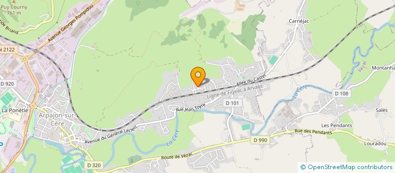 localisation de l'entreprise MADAME JEANNE MARRET à ARPAJON-SUR-CERE