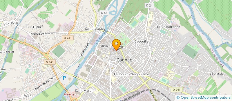 localisation de l'entreprise MADAME JEANNE MASSON à COGNAC