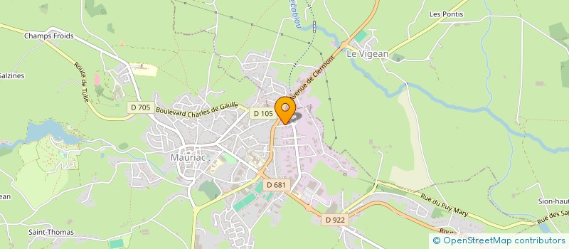 localisation de l'entreprise MADAME JEANNE MAURIAC à MAURIAC