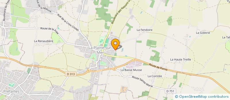localisation de l'entreprise MADAME JEANNE MEROUR à LA PLAINE-SUR-MER