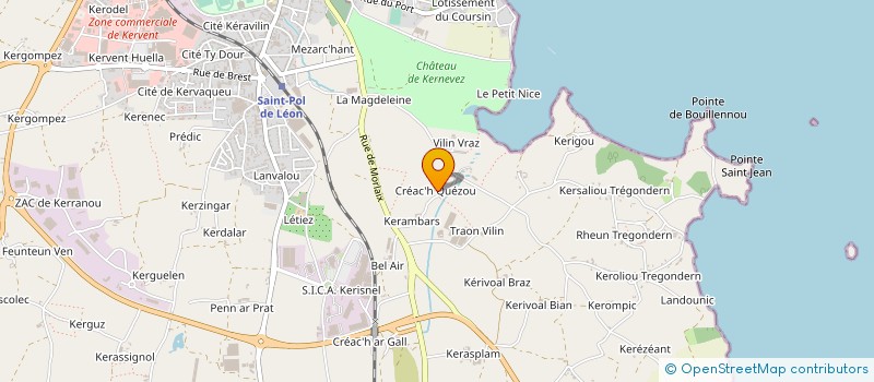 localisation de l'entreprise MADAME JEANNE MOAL  SAINT-POL-DE-LEON