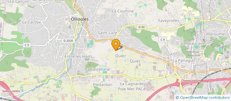 localisation de l'entreprise MADAME JEANNE MOLINARI à OLLIOULES