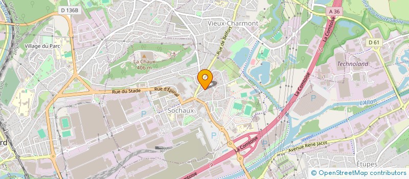 localisation de l'entreprise MADAME JEANNE PELLISSIER  SOCHAUX