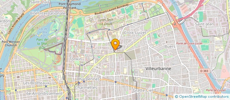localisation de l'entreprise MADAME JEANNE PERRONNET  VILLEURBANNE
