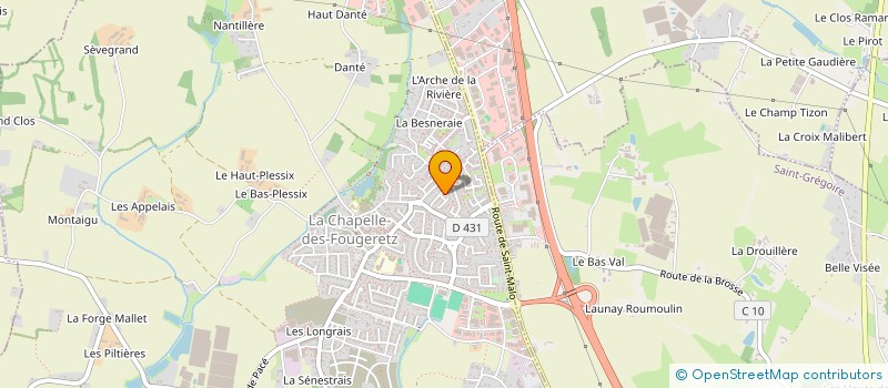 localisation de l'entreprise MADAME JEANNE RIGAUX  LA CHAPELLE DES FOUGERETZ