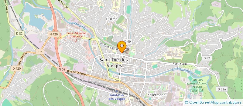 localisation de l'entreprise MADAME JEANNE ROBERT GOUPE  SAINT-DIE-DES-VOSGES