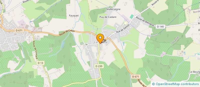 localisation de l'entreprise MADAME JEANNE ROUZIER à LA SAUVE