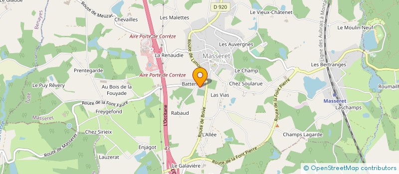 localisation de l'entreprise MADAME JEANNE SAGE  MASSERET