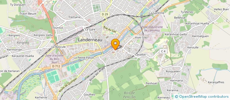 localisation de l'entreprise MADAME JEANNE SELLEN à LANDERNEAU