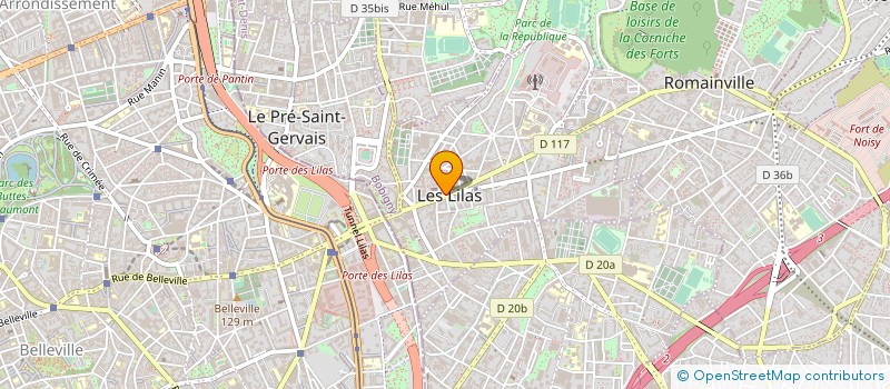 localisation de l'entreprise MADAME JEANNE TAMISIER à LES LILAS