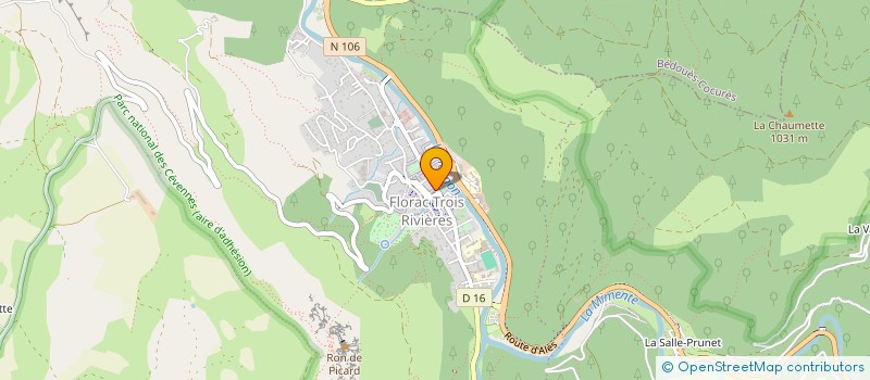 localisation de l'entreprise MADAME JEANNE VERDIER  FLORAC TROIS RIVIERES